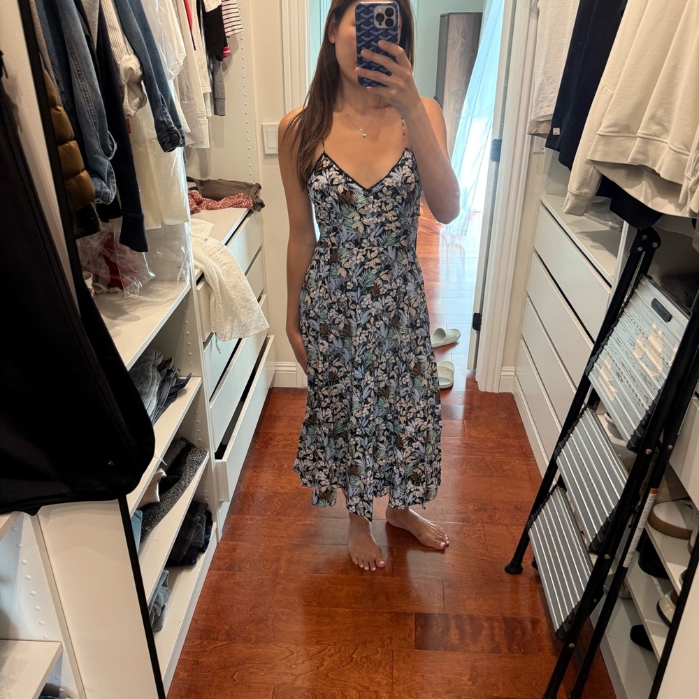 Maje Floral Midi Dress